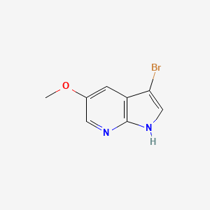 molecular formula C8H7BrN2O B1439038 3-Bromo-5-methoxy-1H-pyrrolo[2,3-b]pyridine CAS No. 1053655-76-7
