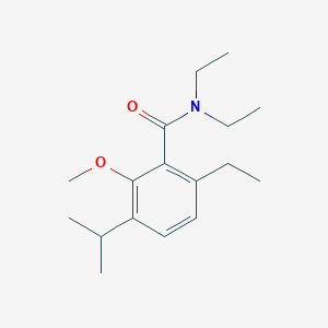 molecular formula C17H27NO2 B14390398 N,N,6-Triethyl-2-methoxy-3-(propan-2-yl)benzamide CAS No. 88132-12-1