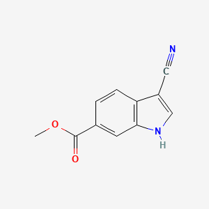 molecular formula C11H8N2O2 B1439040 Methyl 3-cyanoindole-6-carboxylate CAS No. 1000576-51-1