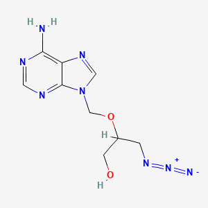 molecular formula C9H12N8O2 B14390423 2-[(6-Amino-9H-purin-9-yl)methoxy]-3-azidopropan-1-ol CAS No. 89419-09-0
