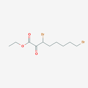 molecular formula C10H16Br2O3 B14390431 Ethyl 3,8-dibromo-2-oxooctanoate CAS No. 88260-32-6