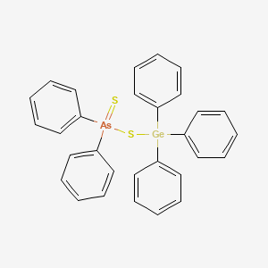 molecular formula C30H25AsGeS2 B14390445 Diphenyl(sulfanylidene)[(triphenylgermyl)sulfanyl]-lambda~5~-arsane CAS No. 89901-38-2