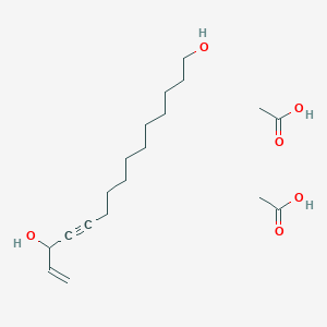 molecular formula C19H34O6 B14390475 Acetic acid;pentadec-14-en-11-yne-1,13-diol CAS No. 89329-66-8