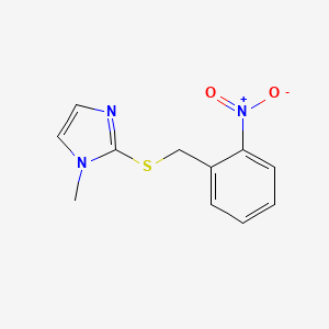 1-methyl-2-{[(2-nitrophenyl)methyl]sulfanyl}-1H-imidazole