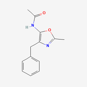 molecular formula C13H14N2O2 B14390507 N-(4-Benzyl-2-methyl-1,3-oxazol-5-yl)acetamide CAS No. 87783-75-3