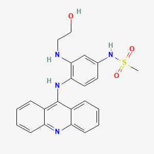 molecular formula C22H22N4O3S B14390517 Methanesulfonamide, N-(4-(9-acridinylamino)-3-((2-hydroxyethyl)amino)phenyl)- CAS No. 88412-91-3
