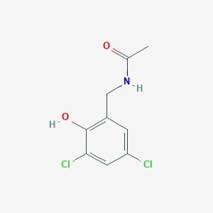 molecular formula C9H9Cl2NO2 B14390591 N-[(3,5-Dichloro-2-hydroxyphenyl)methyl]acetamide CAS No. 89479-07-2