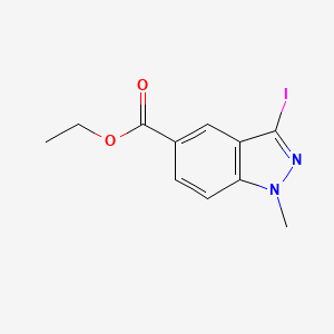 molecular formula C11H11IN2O2 B1439061 Ethyl 3-iodo-1-methyl-1H-indazole-5-carboxylate CAS No. 1092351-68-2
