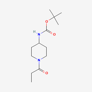 molecular formula C13H24N2O3 B1439065 4-(BOC-Amino)-1-propanoylpiperidine CAS No. 1152430-27-7