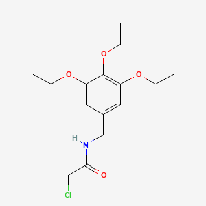 molecular formula C15H22ClNO4 B1439068 2-chloro-N-[(3,4,5-triethoxyphenyl)methyl]acetamide CAS No. 1171215-60-3