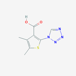 molecular formula C8H8N4O2S B1439069 4,5-dimethyl-2-(1H-tetrazol-1-yl)thiophene-3-carboxylic acid CAS No. 1146299-25-3