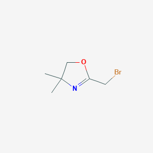 molecular formula C6H10BrNO B14390701 Oxazole, 2-(bromomethyl)-4,5-dihydro-4,4-dimethyl- CAS No. 88677-00-3