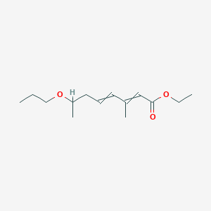 molecular formula C14H24O3 B14390706 Ethyl 3-methyl-7-propoxyocta-2,4-dienoate CAS No. 88357-46-4