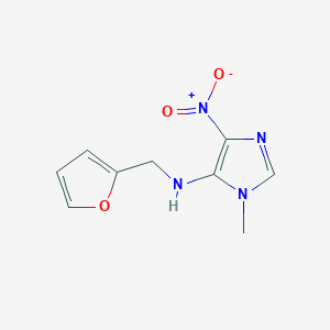 molecular formula C9H10N4O3 B1439075 N-(furan-2-ylmethyl)-1-methyl-4-nitro-1H-imidazol-5-amine CAS No. 514200-90-9