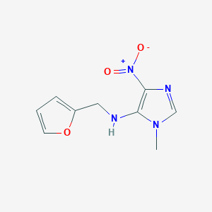 molecular formula C9H10N4O3 B1439075 N-(2-furylmethyl)-1-methyl-4-nitro-1H-imidazol-5-amine CAS No. 514200-90-9