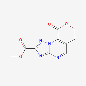 molecular formula C10H8N4O4 B1439077 Methyl 13-oxo-12-oxa-2,3,5,7-tetraazatricyclo[7.4.0.0,2,6]trideca-1(9),3,5,7-tetraene-4-carboxylate CAS No. 1087792-34-4