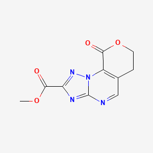 molecular formula C10H8N4O4 B1439077 methyl 9-oxo-6,9-dihydro-7H-pyrano[4,3-e][1,2,4]triazolo[1,5-a]pyrimidine-2-carboxylate CAS No. 1087792-34-4