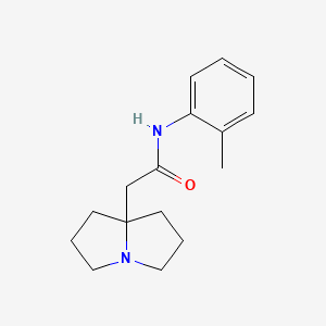 molecular formula C16H22N2O B14390780 N-(2-Methylphenyl)-2-(tetrahydro-1H-pyrrolizin-7a(5H)-yl)acetamide CAS No. 88069-57-2