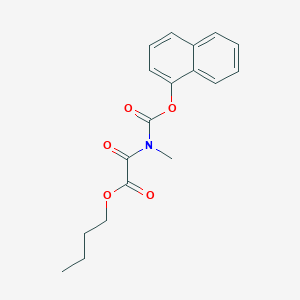 molecular formula C18H19NO5 B14390822 Butyl (methyl{[(naphthalen-1-yl)oxy]carbonyl}amino)(oxo)acetate CAS No. 88241-38-7