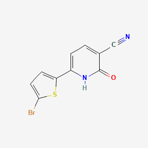 molecular formula C10H5BrN2OS B1439083 6-(5-Bromo-2-thienyl)-2-oxo-1,2-dihydropyridine-3-carbonitrile CAS No. 1144460-95-6
