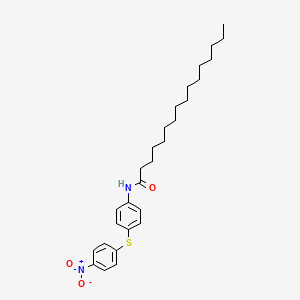 molecular formula C28H40N2O3S B14390842 N-{4-[(4-Nitrophenyl)sulfanyl]phenyl}hexadecanamide CAS No. 89969-14-2
