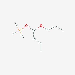 molecular formula C10H22O2Si B14390879 Trimethyl[(1-propoxybut-1-en-1-yl)oxy]silane CAS No. 88584-70-7