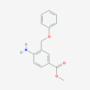 molecular formula C15H15NO3 B14390885 Methyl 4-amino-3-(phenoxymethyl)benzoate CAS No. 88071-98-1