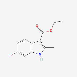 molecular formula C12H12FNO2 B1439090 Ethyl 6-fluoro-2-methyl-1h-indole-3-carboxylate CAS No. 886362-69-2