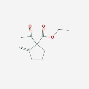 molecular formula C11H16O3 B14390986 Ethyl 1-acetyl-2-methylidenecyclopentane-1-carboxylate CAS No. 88459-73-8