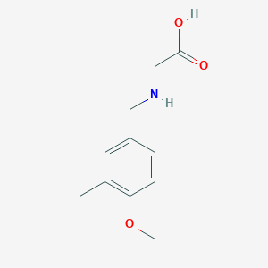 molecular formula C11H15NO3 B14391044 N-[(4-Methoxy-3-methylphenyl)methyl]glycine CAS No. 88720-21-2