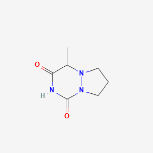 molecular formula C7H11N3O2 B14391059 4-Methyldihydro-6H-pyrazolo[1,2-a][1,2,4]triazine-1,3(2H,4H)-dione CAS No. 89754-57-4