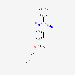 molecular formula C20H22N2O2 B14391067 Pentyl 4-{[cyano(phenyl)methyl]amino}benzoate CAS No. 88485-90-9