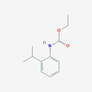 molecular formula C12H17NO2 B14391091 Carbamic acid, [2-(1-methylethyl)phenyl]-, ethyl ester CAS No. 88343-38-8