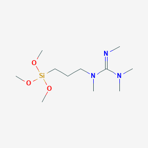 molecular formula C11H27N3O3Si B14391110 N,N,N',N''-Tetramethyl-N'-[3-(trimethoxysilyl)propyl]guanidine CAS No. 88248-67-3