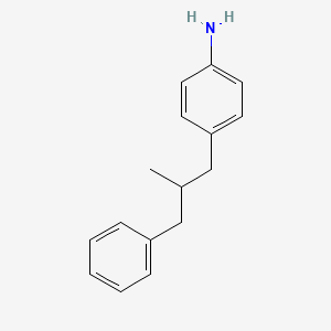 molecular formula C16H19N B14391118 4-(2-Methyl-3-phenylpropyl)aniline CAS No. 89807-77-2
