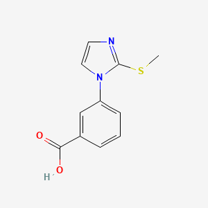 3-[2-(methylsulfanyl)-1H-imidazol-1-yl]benzoic acid