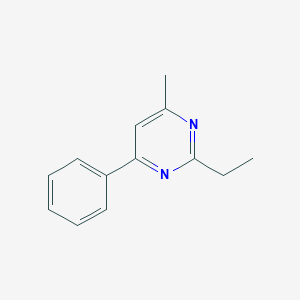 molecular formula C13H14N2 B14391164 2-Ethyl-4-methyl-6-phenylpyrimidine CAS No. 89966-70-1