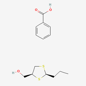 molecular formula C14H20O3S2 B14391186 benzoic acid;[(2R,4S)-2-propyl-1,3-dithiolan-4-yl]methanol CAS No. 88101-66-0