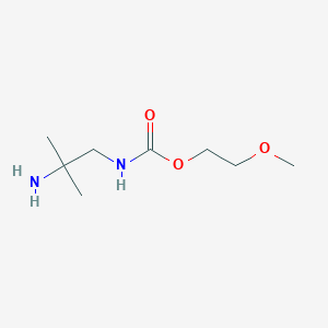 molecular formula C8H18N2O3 B14391193 2-Methoxyethyl (2-amino-2-methylpropyl)carbamate CAS No. 87485-01-6
