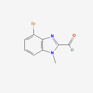 molecular formula C9H7BrN2O B1439121 4-Bromo-1-methyl-1H-benzo[D]imidazole-2-carbaldehyde CAS No. 958863-76-8