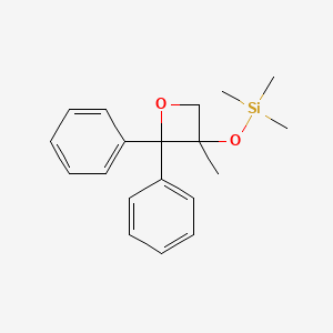 molecular formula C19H24O2Si B14391219 Trimethyl[(3-methyl-2,2-diphenyloxetan-3-yl)oxy]silane CAS No. 89867-77-6