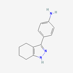 molecular formula C13H15N3 B1439125 4-(4,5,6,7-tetrahydro-1H-indazol-3-yl)aniline CAS No. 1118787-59-9