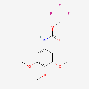 molecular formula C12H14F3NO5 B1439126 2,2,2-trifluoroethyl N-(3,4,5-trimethoxyphenyl)carbamate CAS No. 1087797-83-8