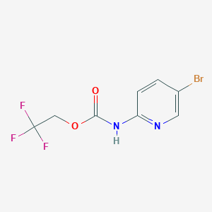 molecular formula C8H6BrF3N2O2 B1439128 2,2,2-trifluoroethyl N-(5-bromopyridin-2-yl)carbamate CAS No. 1087788-73-5