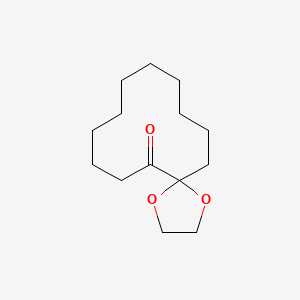 molecular formula C14H24O3 B14391310 1,4-Dioxaspiro[4.11]hexadecan-6-one CAS No. 89874-34-0