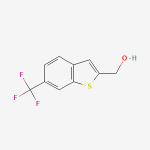 molecular formula C10H7F3OS B1439132 [6-(Trifluoromethyl)-1-benzothiophen-2-yl]methanol CAS No. 863118-46-1