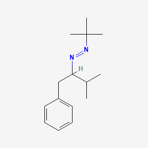 molecular formula C15H24N2 B14391320 (E)-1-tert-Butyl-2-(3-methyl-1-phenylbutan-2-yl)diazene CAS No. 88630-94-8