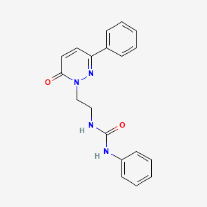 molecular formula C19H18N4O2 B14391324 N-[2-(6-Oxo-3-phenylpyridazin-1(6H)-yl)ethyl]-N'-phenylurea CAS No. 88421-12-9