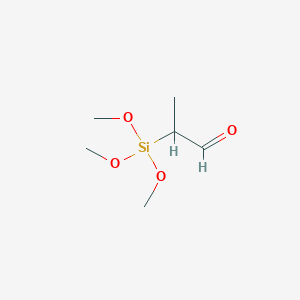 molecular formula C6H14O4Si B14391355 Propanal, 2-(trimethoxysilyl)- CAS No. 88276-91-9