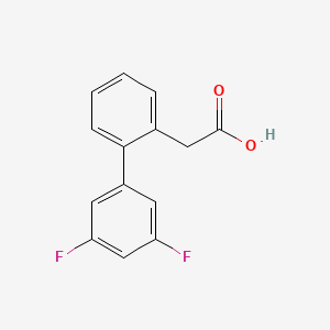 molecular formula C14H10F2O2 B1439136 2-(3',5'-Difluoro-[1,1'-biphenyl]-2-yl)acetic acid CAS No. 886363-23-1